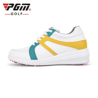 PGM waterproof golf anti-skid shoes women's color matching wedge heel sneakers with massage insole